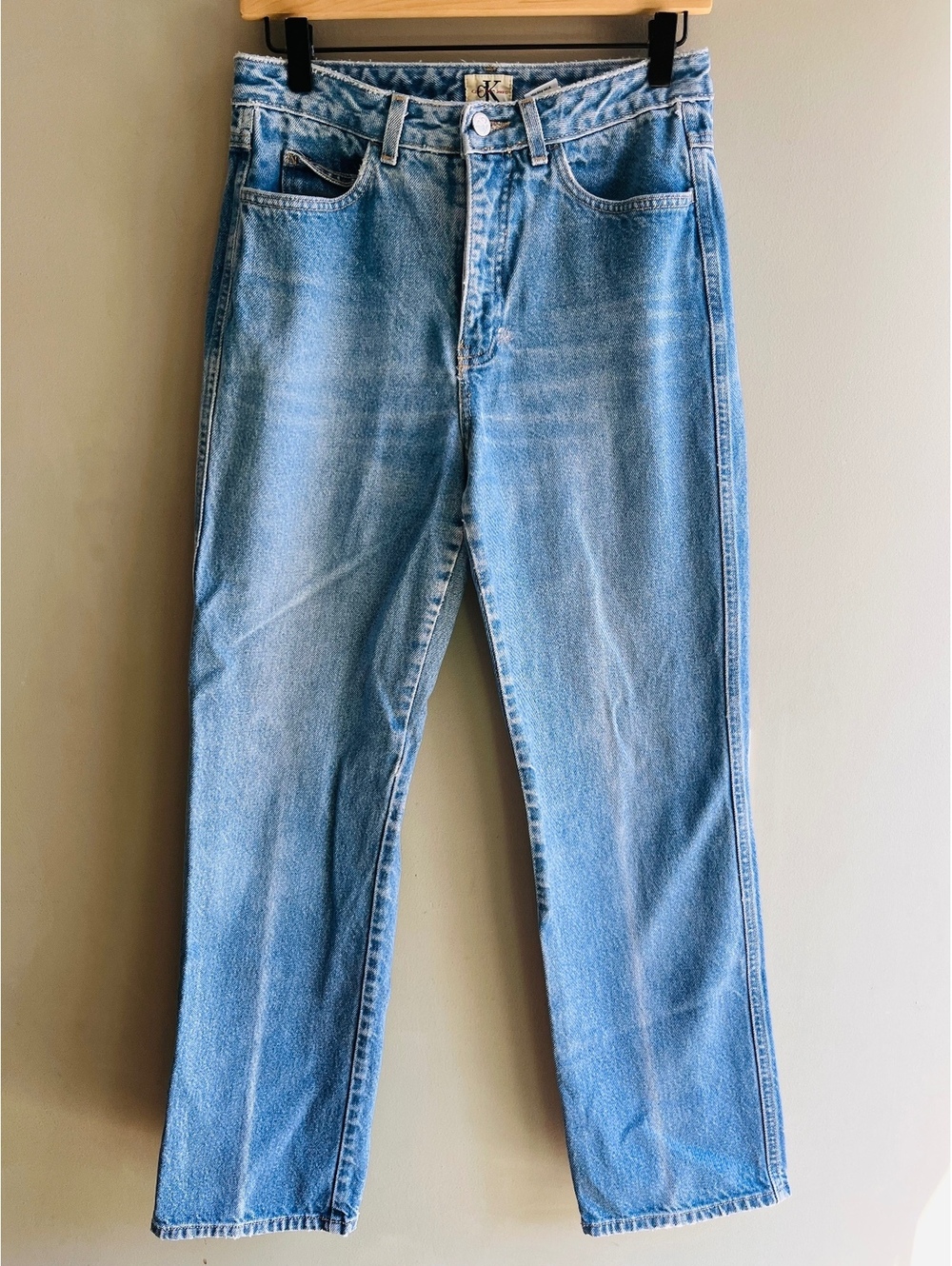 Vintage 90s Calvin Klein High Rise Straight Leg Jeans - Made in USA - Size 8